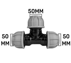 MDPE Tee 50mm Home & Garden Free Shipping 5