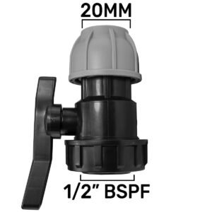 MDPE Valve 20mm – 1/2″ BSPF Home & Garden Free Shipping