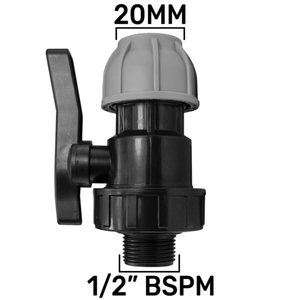 MDPE Valve 20mm – 1/2″ BSPM Home & Garden Free Shipping 5