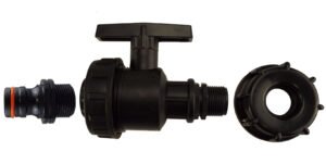 IBC 2” S60X6 Cap with Large Plastic Valve and Male Quick Home & Garden Free Shipping
