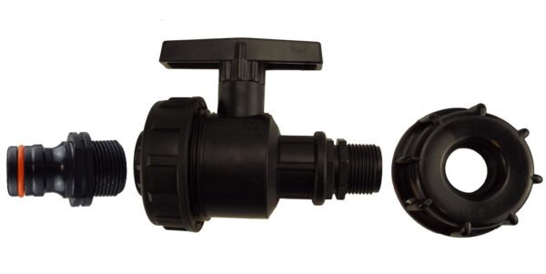 IBC 2” S60X6 Cap with Large Plastic Valve and Male Quick Home & Garden Free Shipping 5