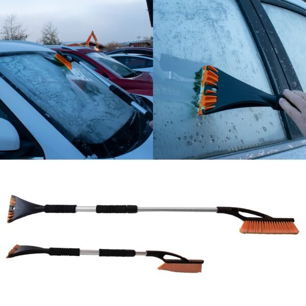 Telescopic Snow Brush + Ice Scraper Orange Home & Garden Free Shipping 5