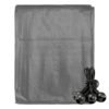 Grey 6m x 6m heavy duty tarpaulin with 10 black bungee ball ties kit