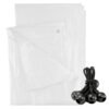 White medium duty tarpaulin 6m x 8m with 10 x 6″ bungee balls (black) kit tarp sets free shipping