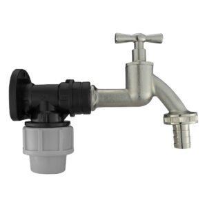 Wall Flange Kit 20mm MDPE + Bib Nickle Tap 1/2″ Barb Home & Garden Free Shipping