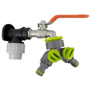 Wall Flange Kit 20mm MDPE – Lever Tap & Two Way Splitter Home & Garden Free Shipping