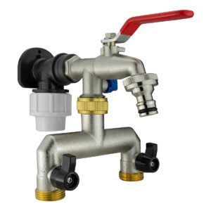 Wall Flange Kit 20mm MDPE – Double Tap with Triple Outlet Home & Garden Free Shipping