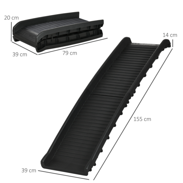 Pet Ramp Foldable with Non-Slip Cover for Cars and SUVs