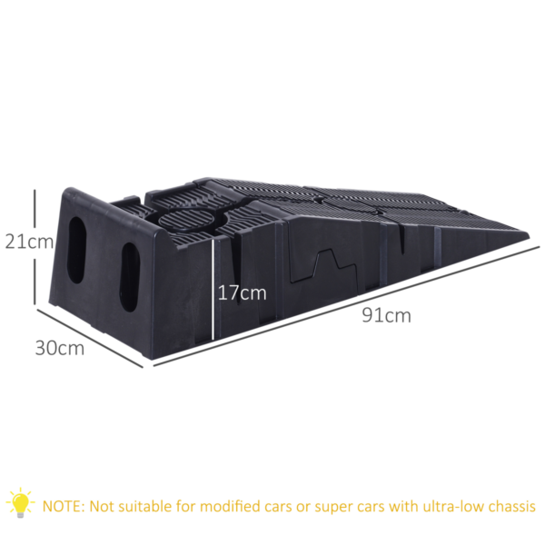 Heavy Duty Plastic Car Lifting Ramps with Anti-Skid Surface 2 Piece 2.5 T