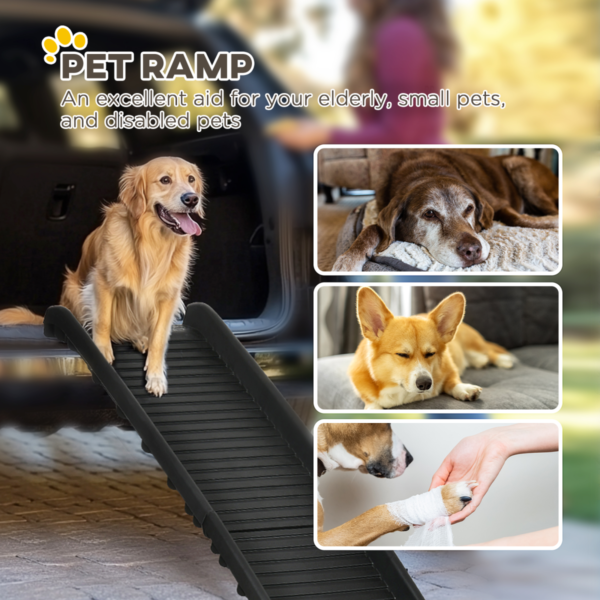 Pet Ramp Foldable with Non-Slip Cover for Cars and SUVs