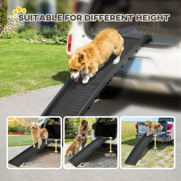 Pet Ramp Foldable with Non-Slip Cover for Cars and SUVs