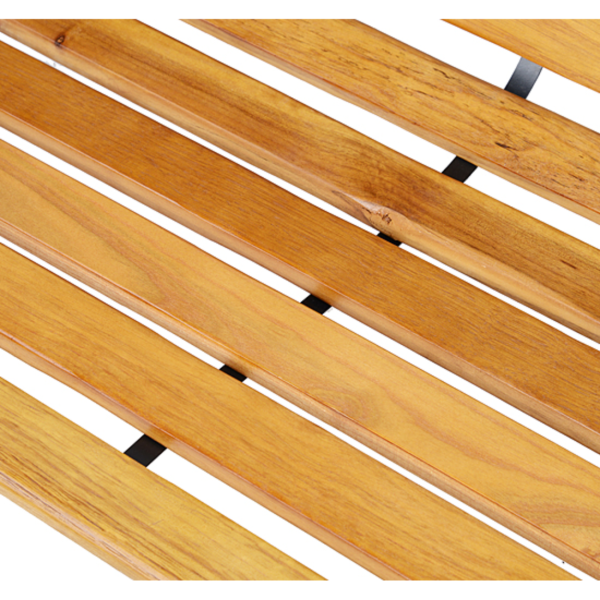 Garden Bench Outdoor 122x60x80 cm Steel/Wood Patio Seating