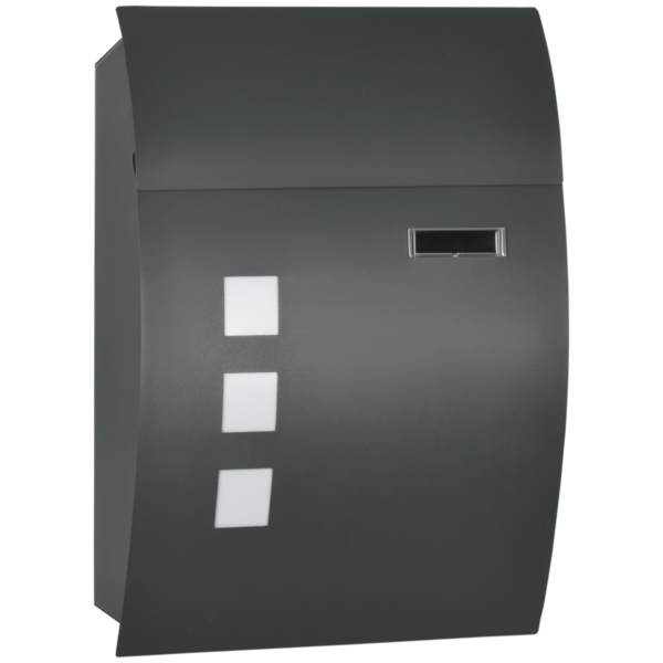 Weatherproof Letter Box Wall-Mounted with Lock & Viewing Windows