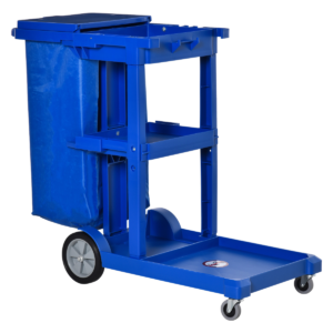 Cleaning Cart On Wheels with 3-Tier Shelves - Home Use
