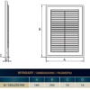 Louvre vent d/180x250rw classic 180mm x 250mm with fly screen – louvre air vent cover louvre vents free shipping 53