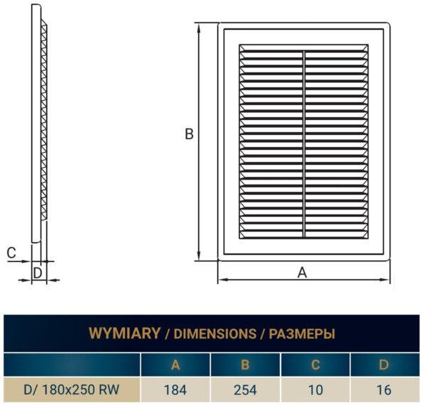 Louvre vent d/180x250rw classic 180mm x 250mm with fly screen – louvre air vent cover louvre vents free shipping 23
