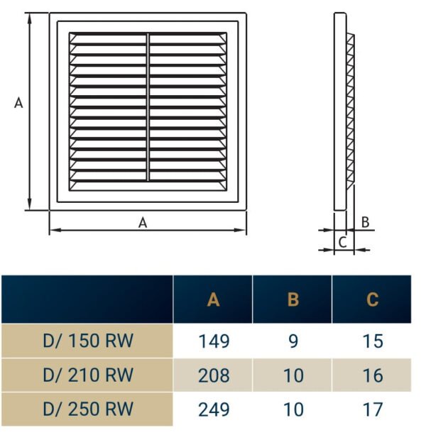 Louvre Vent D/150RW Classic 150mm Louvre Vents Free Shipping 25