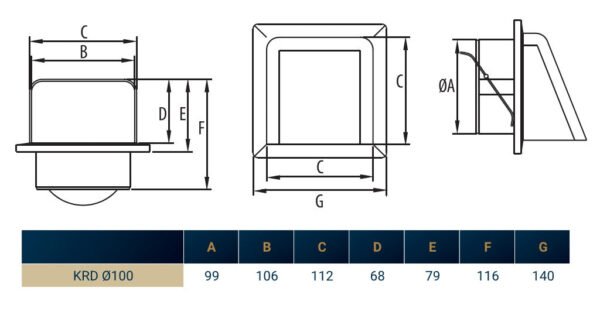 External Brown Louvre Vent KRD/100B fi100mm Home & Garden Free Shipping 39