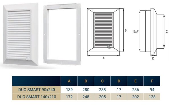 Louvre vent duo smart 90/240 brown 90mm x 240mm with fly screen louvre vents free shipping 39
