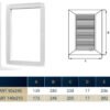 Louvre Vent Graphite Duo Smart 140/210 140mm X 210mm With Louvre Vents Free Shipping 83