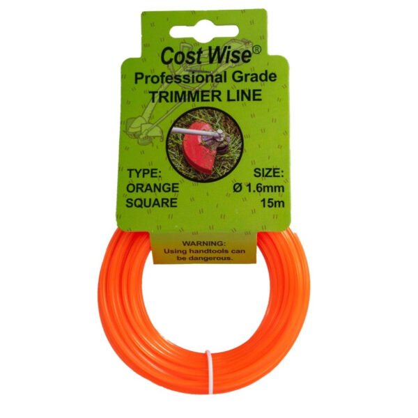 Strimmer Line Orange Square 1.6mm x 15m New Arrivals Free Shipping 5