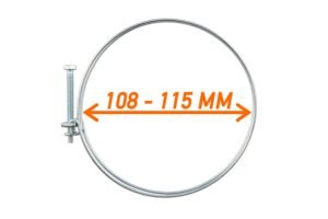 Double Wire Hose Clamp Galvanised 108mm-115mm – Heavy Duty Pipe & Hose Fitting UK Hose Clips Free Shipping