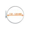 Double wire hose clamp galvanised 118mm-125mm – heavy duty pipe & hose fitting uk hose clips free shipping 21