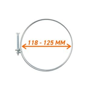 Double Wire Hose Clamp Galvanised 118mm-125mm – Heavy Duty Pipe & Hose Fitting UK Hose Clips Free Shipping