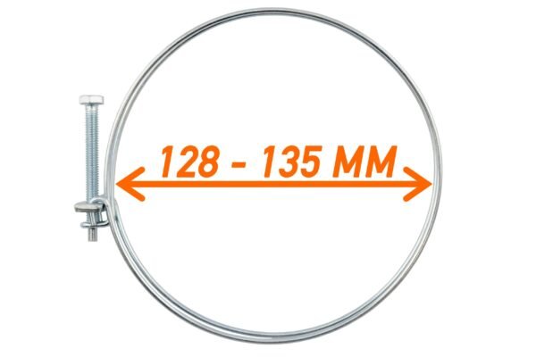 Double wire hose clamp galvanised 128mm-135mm – heavy duty pipe & hose fitting uk hose clips free shipping 5