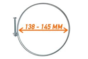 Double Wire Hose Clamp Galvanised 138mm-145mm – Heavy Duty Pipe & Hose Fitting UK Hose Clips Free Shipping