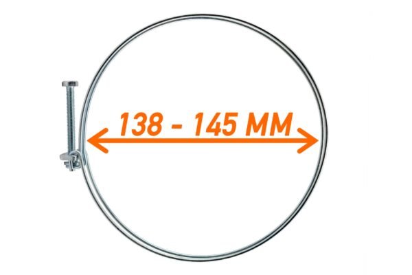 Double wire hose clamp galvanised 138mm-145mm – heavy duty pipe & hose fitting uk hose clips free shipping 5