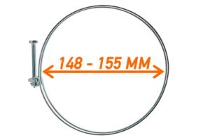 Double Wire Hose Clamp Galvanised 148mm-155mm – Heavy Duty Pipe & Hose Fitting UK Hose Clips Free Shipping