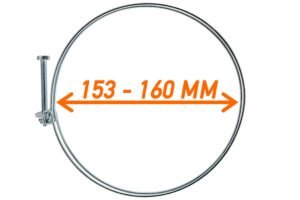 Double Wire Hose Clamp Galvanised 153mm-160mm – Heavy Duty Pipe & Hose Fitting UK Hose Clips Free Shipping