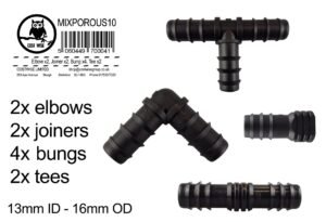 Mix 1/2″ Barb Connectors POROUS10 Fittings Free Shipping