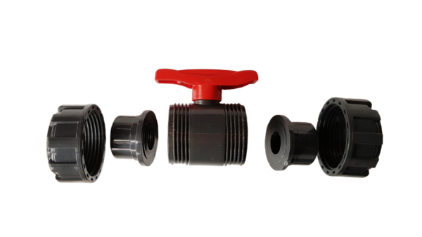 Pvc double union 1/2″ bspf stopcock – heavy duty pipe & hose fitting uk full flow valves free shipping 5