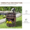 Wooden Barrel Pump Garden Fountain Water Feature Planter Garden Free Shipping 33