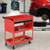Tool Trolley Cart – 3-Tier Rolling Cabinet with Lockable Casters DIY Tools Free Shipping 23