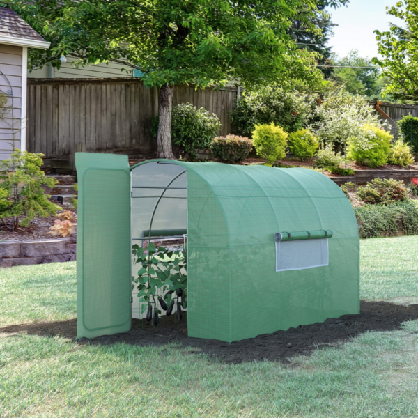 Walk-in Polytunnel Greenhouse 3x2m - Reinforced Steel Frame
