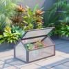 Cold Frame Greenhouse Wooden 90x52x50cm Grey Indoor Outdoor Greenhouses & Cold Frames Free Shipping 23