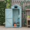 Wood Tool Storage Cabinet – 3-Shelf Garden Shed Organizer Garden Free Shipping 23