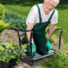 Garden Kneeler Bench 2-in-1 Green/Black with Safe Handles