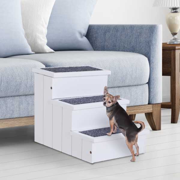 Dog Steps with Storage – Wooden Pet Stairs for Elderly Homes Horse & Petcare Free Shipping 7