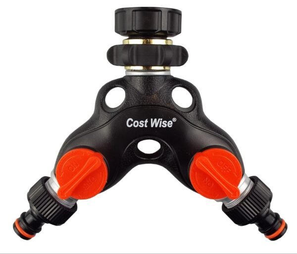 Double Tap Connector with Valves Metal Home & Garden Free Shipping 11