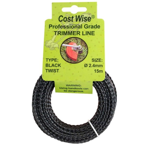Strimmer Line Black Twist 2.4mm x 15m New Arrivals Free Shipping 5