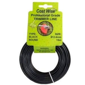 Strimmer Line Black Round 2.4mm x 15m New Arrivals Free Shipping