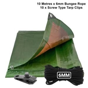 Black Bungee Shock Rope 6mm 10m, 6m – Heavy Duty Elastic Cord for Tarpaulins & Outdoor Use New Arrivals Free Shipping