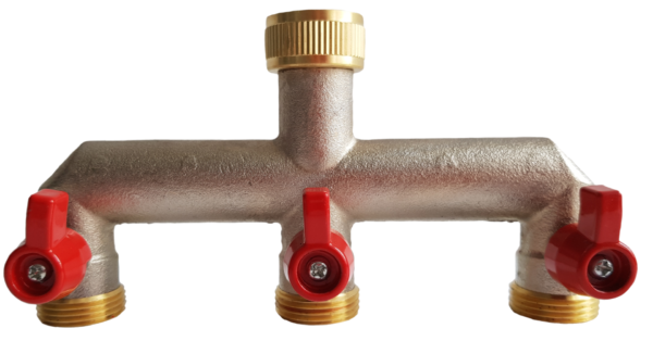 Three Way Tap Splitter Brass 3/4″ BSP Brass Connectors Free Shipping 17