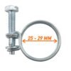 Double wire hose clamp galvanised 25mm-29mm – heavy duty pipe & hose fitting uk hose clips free shipping 23