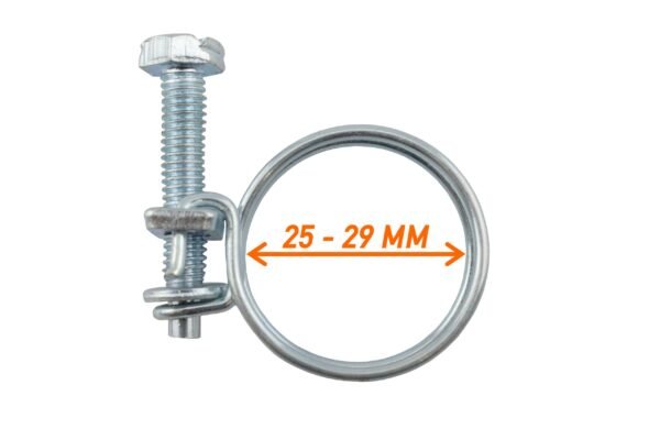 Double wire hose clamp galvanised 25mm-29mm – heavy duty pipe & hose fitting uk hose clips free shipping 5