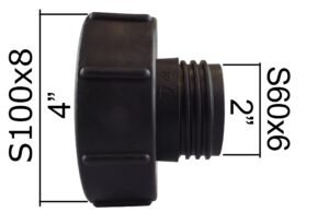 IBC Tank Adapter S100X8 Female – S60X6 Male IBC Tanks Fittings Free Shipping